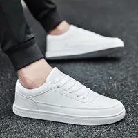 Spring Summer New Student White Shoes Men's Casual Sports Leather Men's Shoes Student Running Outdoor Travel Skateboard Shoes