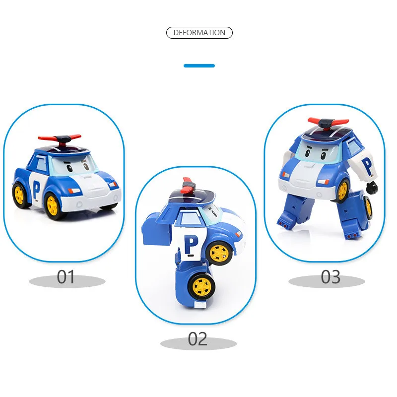 6 стилей корейские детские игрушки Робокар Поли Трансформация Робот поли Янтарный Рой автомобиль игрушки Фигурки игрушки для детей Подарки