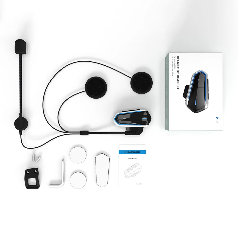 Motorbike Bluetooth Interphone Low-energy Hands-free Portable Intercom ING-SHIPPING | Электроника