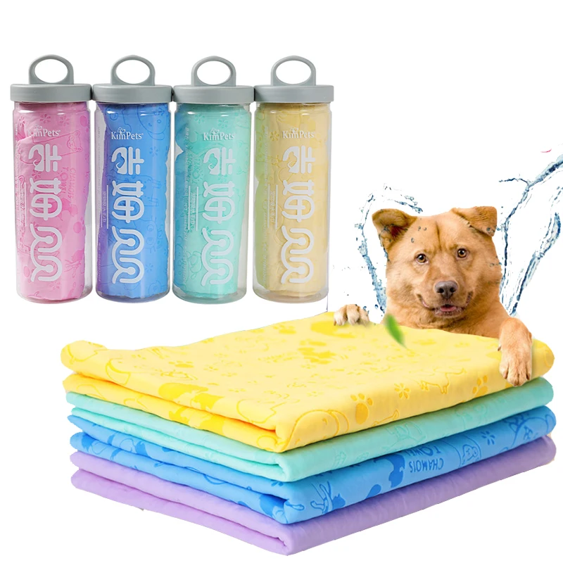 

Pet Towel with Bucket Imitation Deerskin Absorbent Towel Portable Car Wash Towel for Household Cleaning