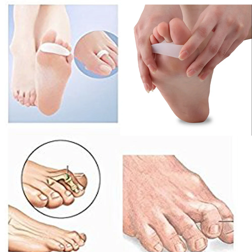 1Pair Hallux Valgus Correction Gel Silicone Bunion Corrector Toe Separators Straightener Spreader Foot Care Massager Z24801