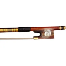 

Floraparts 4/4 Size Violin Bow High Quality Brazilwood Round Stick Red Oxhorn Frog With Flower Copper Parts FPZ017