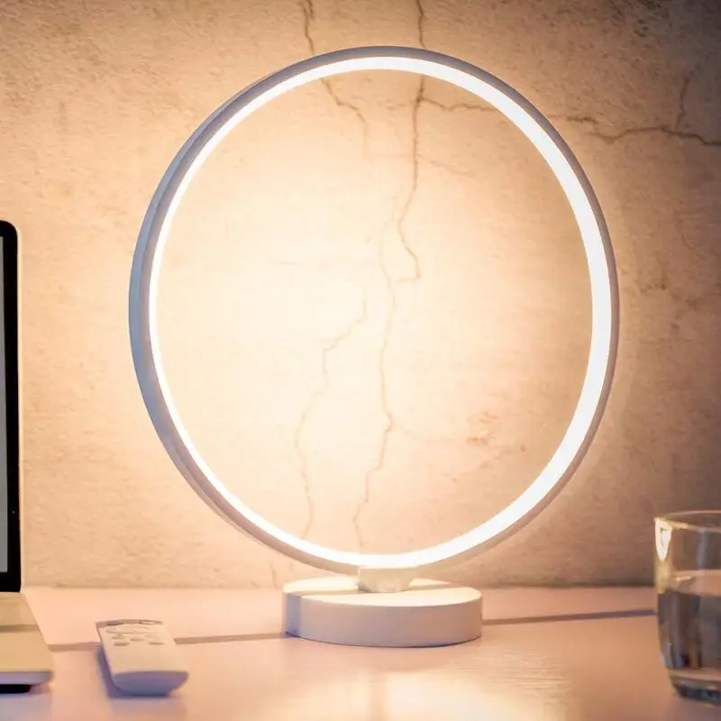 Прикроватная лампа с регулируемой яркостью RGB функция памяти настольная круглая