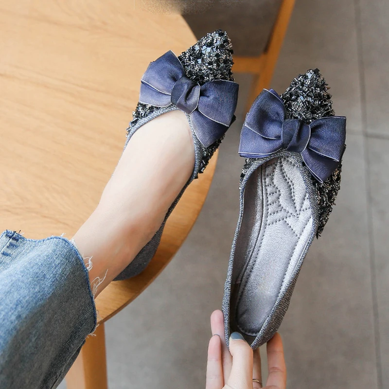 

Shoes Women Flats betterfly knot pointed toe women flats ladies shoe women falts comfortable ladies shoes dress zapatos de mujer