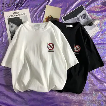 

T-shirts Women Simple Loose All-match Summer Clothing Chic Womens Printed O-Neck Comfortable Leisure Breathable Students Daily