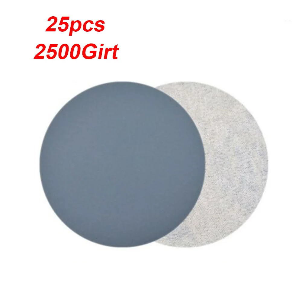25pcs 3inch 75mm Sandpaper Hook and Loop Sanding Discs Polishing 2500 Grit high quality waterproof sandpaper