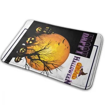 

CHARM HOME Happy Halloween Autumn Tree & PumpkinCarpet 15.7" X 23.5" Custom Living Room Bedroom Anti-slip Entrancet Mat 40X60CM
