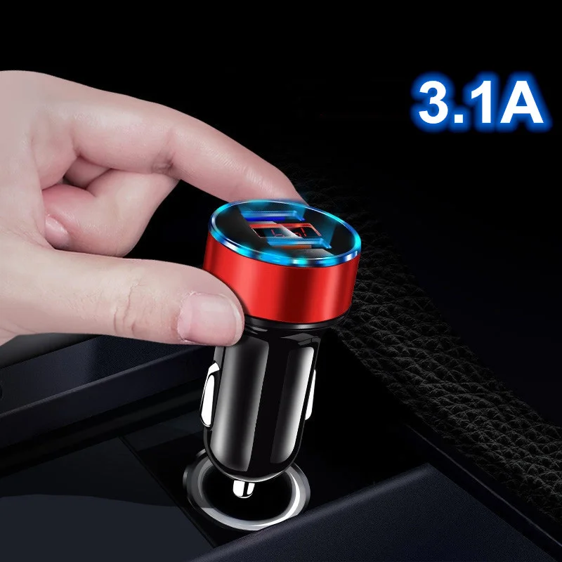 Автомобильное зарядное устройство с светодиодный USB портами 3 1 А 5 В|Кабели