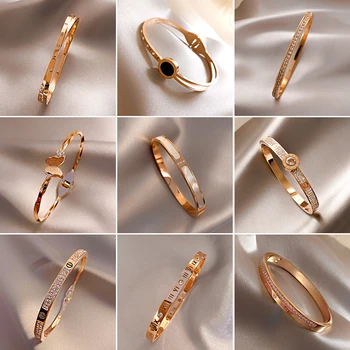 

30 Pcs/lot luxury fashion mix color women stainless steel bangles lot top quality jewelry bangles wholesale 1029-73