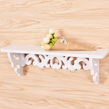 

Practical Ledge White Wall Hanging Shelf Rack Storage Holder Home Decor Home Bedroom Decoration Storage Containers
