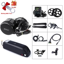 48V 750W Bafang BBS02B середине приводной двигатель комплект для переоборудования электрического велосипеда с замком 12Ah/17.5Ah велосипеда Батарея встроенный samsung сотовый телефон