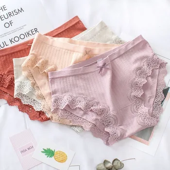 

Women's individually packaged underwear, pure cotton, antibacterial, traceless, mid waist, breathable and tight, women's