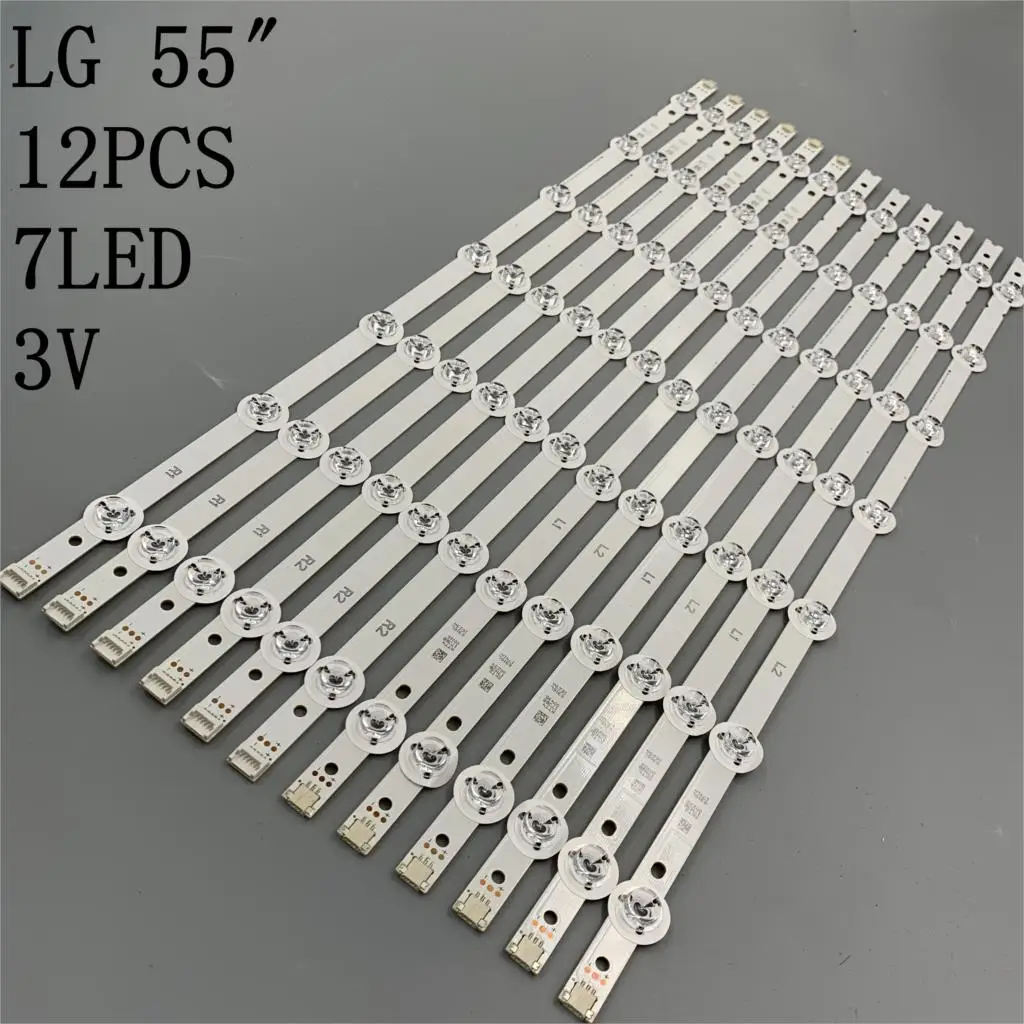 (Новый комплект) 12 Светодиодный т. светодиодных лент для подсветки LG 55LB7200 55 дюймов