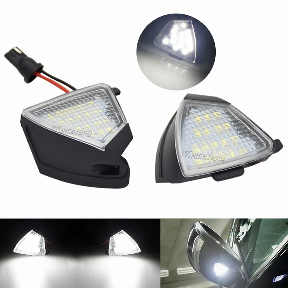 2Pcs LED Under Mirror Light Puddle Lamp Error Free For VW Golf 5 GTI Mk5 MkV Jetta Passat B6 R32 Golf6 Variant Welcome | Автомобили и
