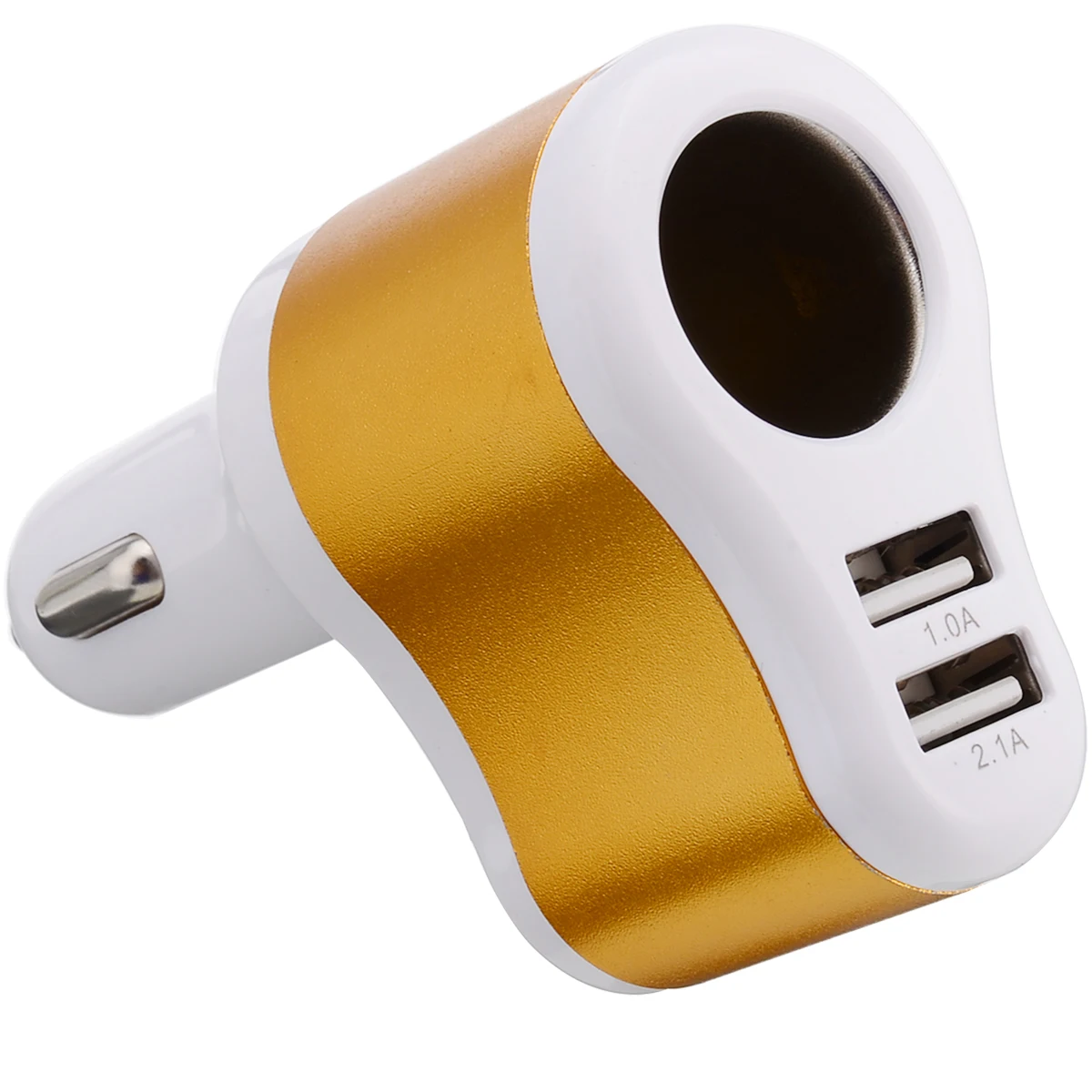 High Quality 3.1A Dual 2 USB Car Charging Cigarette Lighter Power Socket Adapter Splitter Auto Interior Charger for Cell Phone
