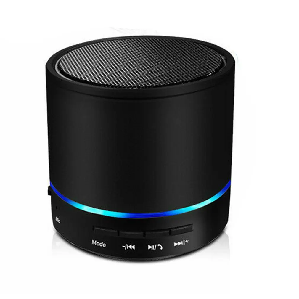 Металлический супер мини беспроводной Bluetooth динамик портативный маленький карманный с микрофоном светодиодный динамик с тяжелыми басами