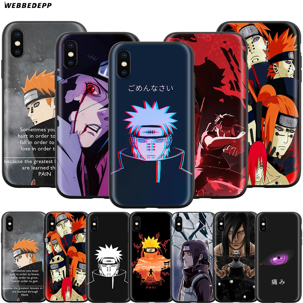 Чехол Webbedepp Naruto Pain для Apple iPhone 11 Pro XS Max XR X 8 7 6 6S Plus 5 5S SE