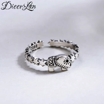

2020 New Arrival 925 Sterling Silver Elephant Rings For Women Ladies Adjustable Rings Vintage Jewelry