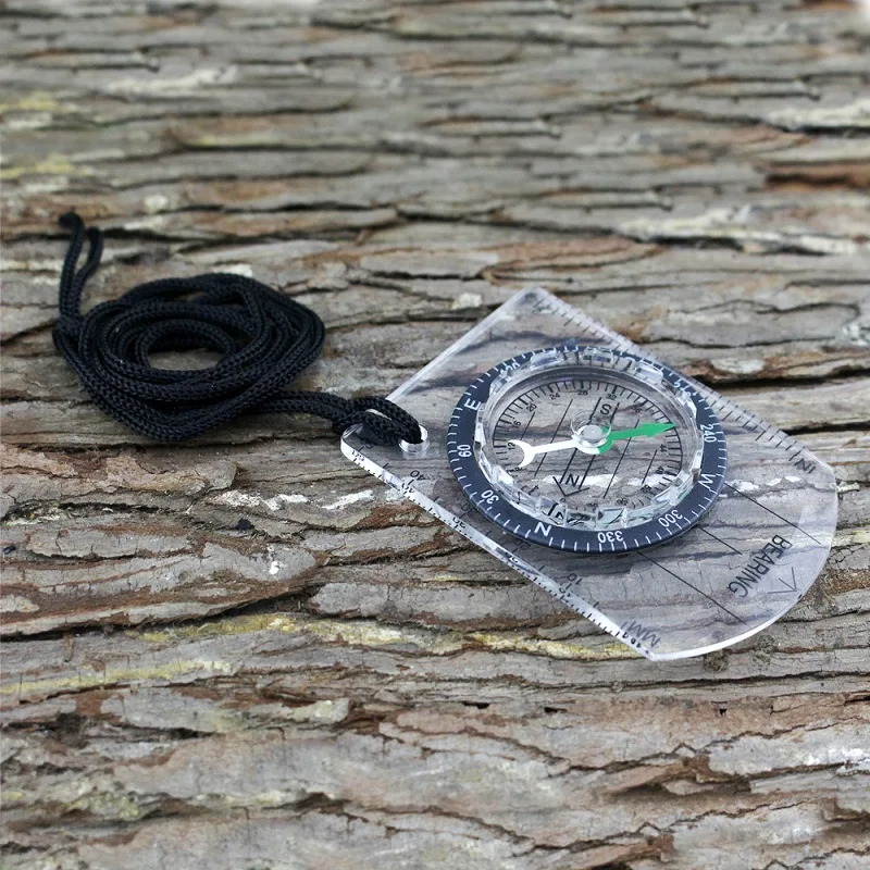 Открытый логотип высокой точности прозрачный Компас Кемпинг зеленый пластик многофункциональный компас прочный легко носить с собой 7