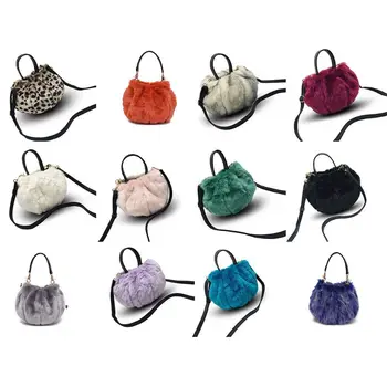 

Women Fluffy Shoulder Messenger Bags Plush Surface Soft Sweet Lady Casual Handbag Crossbody Bag Female Shopping Totes 12 Styles