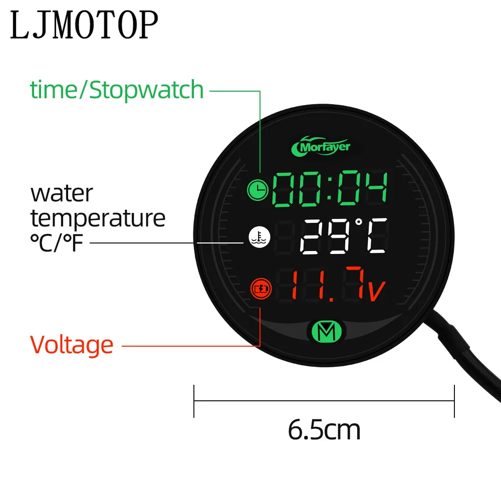Night Vision Motorcycle Meter Time Water Temperature Voltage Table For Honda Hornet CB599 600 VTX1300 CB919 CBR650F CB650F
