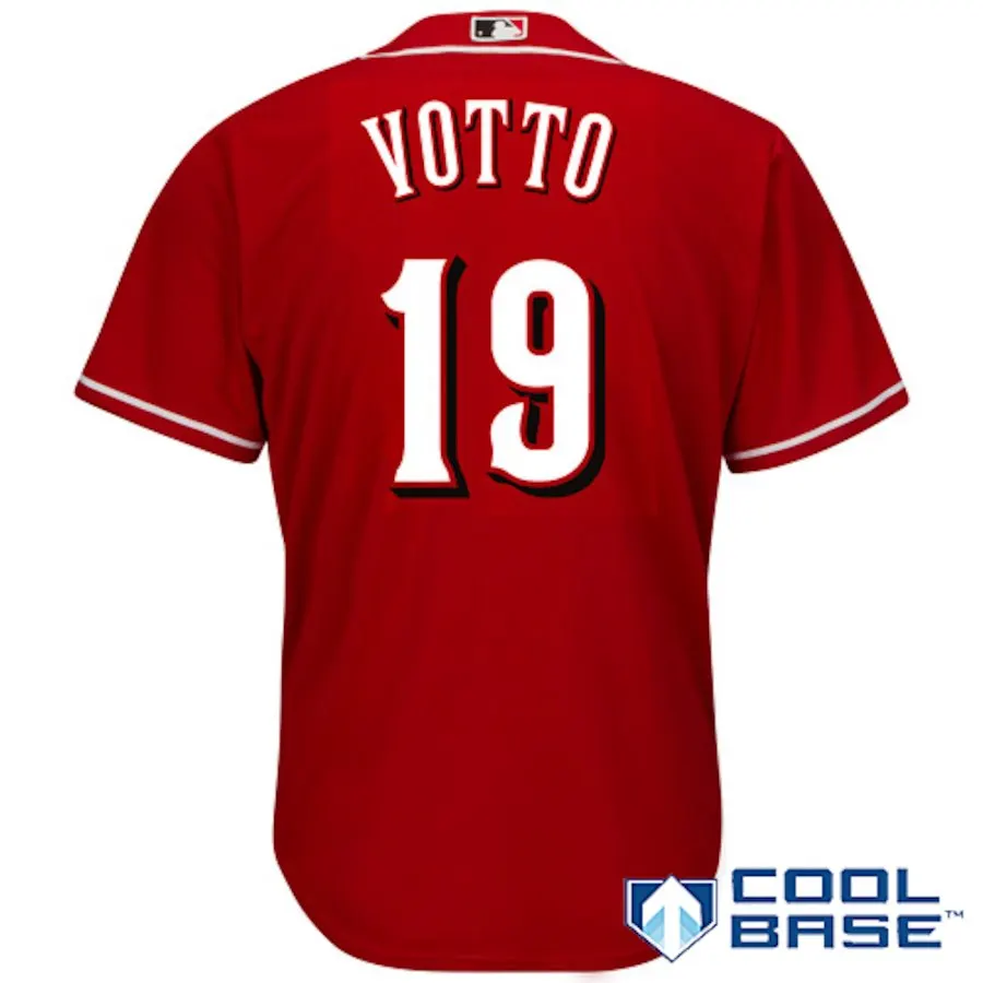 Бежевый Мужчины Цинциннати Joey Votto Джерси - Цвет: Бежевый