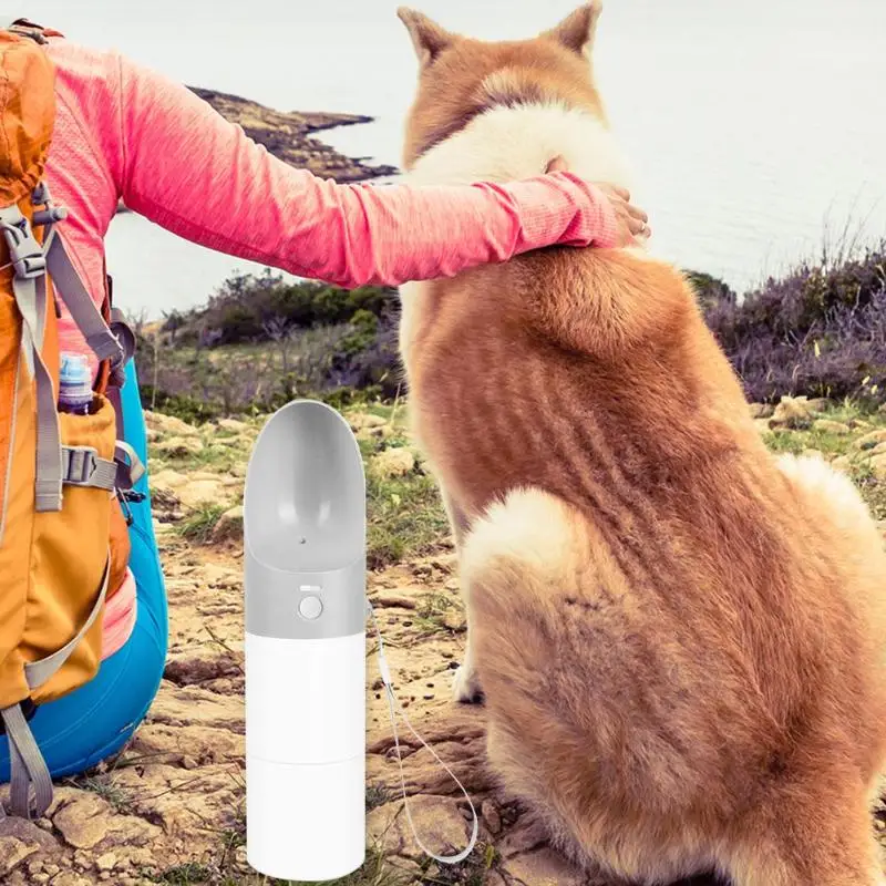 Portable Pet Dog Water Bottle Drinking Bowl Outdoor Travel Dispenser Feeder