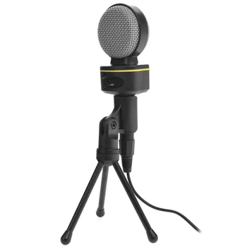 

SF-940 Portable 3.5mm Stereo Condenser Recording Microphone Mic with Mini Tripod for Chatting over MSN, SKYPE, Singing and Gamin
