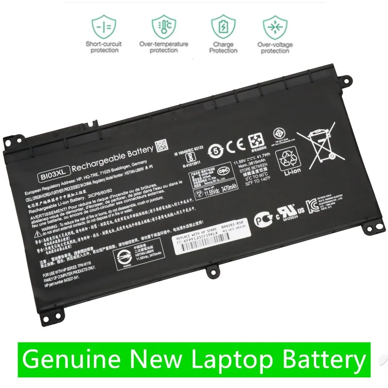 Оригинальный аккумулятор onwan BI03XL для HP Pavilion X360 13-U100TU U113TU U169TU HSTNN-UB6W Stream 14-AX010WM 14-AX020WM