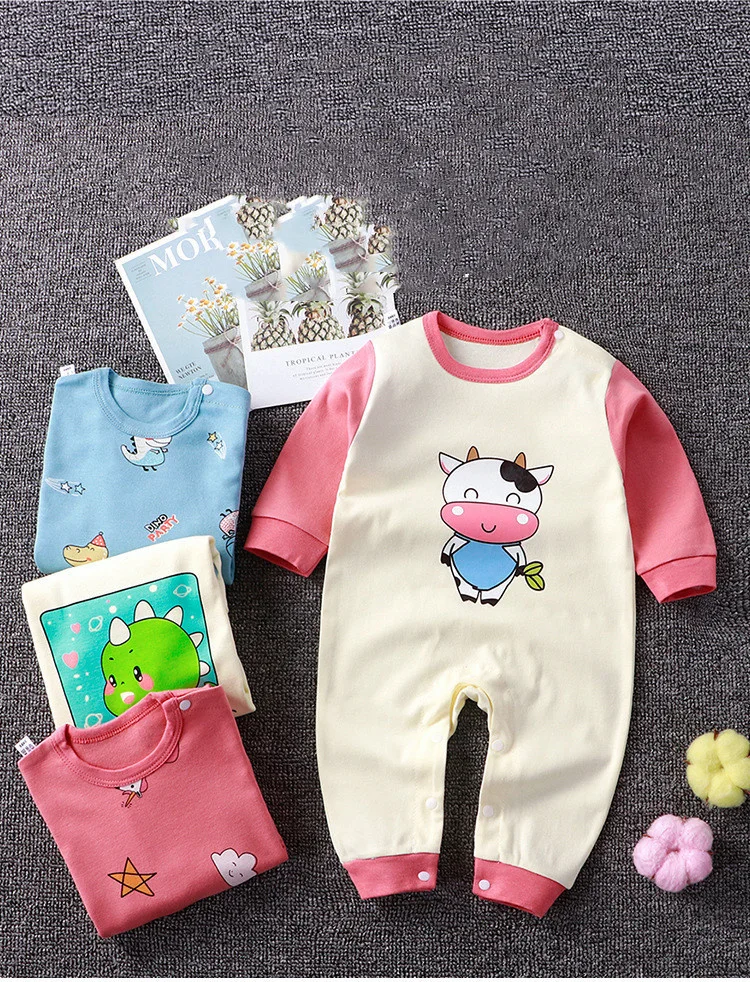 Hot Sales Baby Clothes Set Spring and Summer bodysuit Baby Boy Jumpsuit Baby girls Rompers Onesies Long Sleeve  Clothing Pajamas cheap baby bodysuits	