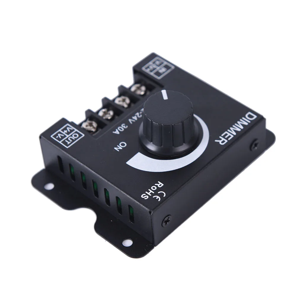 30A светодиодный диммер постоянного тока 12V 24V 360W Регулируемый Яркость лампы накаливания Газа Драйвер один Цвет светильник Питание