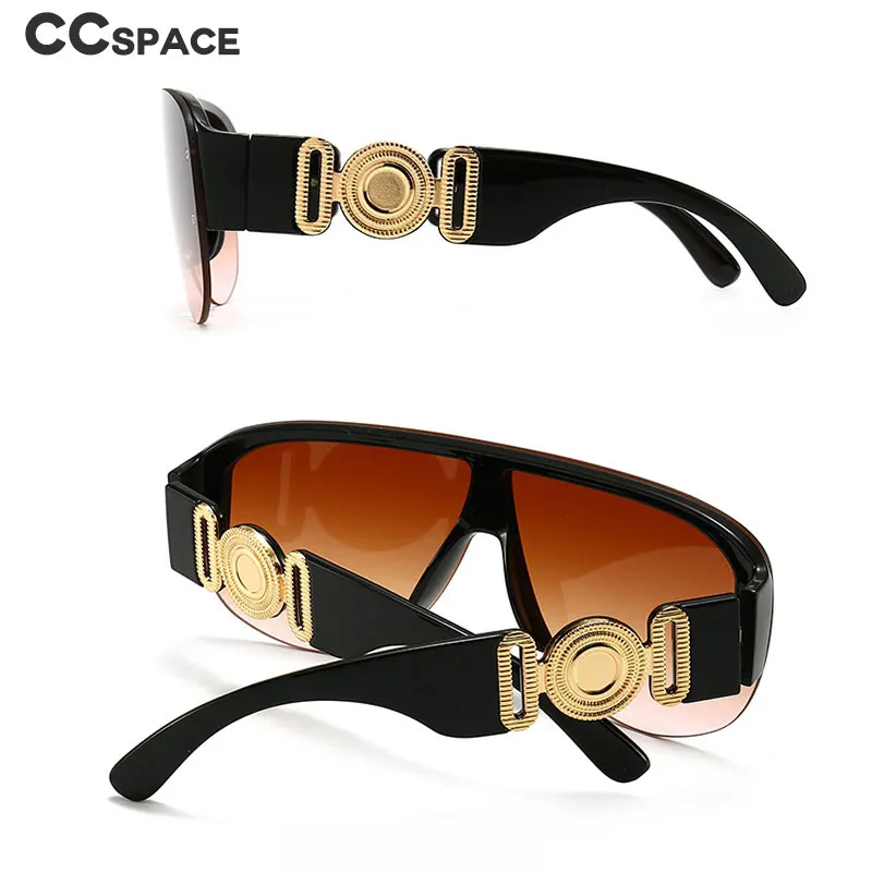 46659 Übergroße Sonnenbrille Mode Männer Frauen Goggle Shades UV400 Vintage Brille_voghion.com