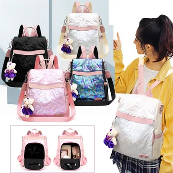 

Fashion Women Girls Leather Star Shoulder Bags Backpack Ladies School Backpack Women Large College Student School Shoulder Bags