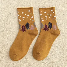 Womail, 1 пара, рождественские носки, женские, свернутые, в горошек, средние, без пятки, женские, s, зима, осень, носки