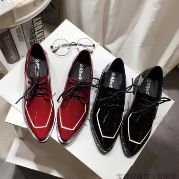 

Women oxford shoes Pu leather loafers for woman sneakers female oxfords ladies single shoes strap 2020 Autumn Winter shoes