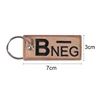 Blood Type Keychains Chapter A+B+AB+O+ Front POS Negative NEG Blood Type Group Tactical Military Emergency Keychain ► Photo 3/6