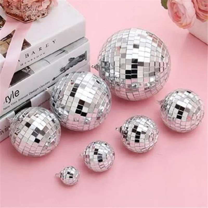 

Bar Decorative Pendant Mirror Ball Reflective Light Creative Home Party Decoration Christmas Tree Glitter Ball Holiday Props
