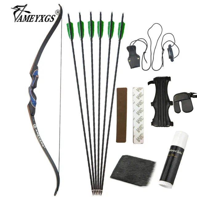  US $109.34 1set Archery 50lbs Recurve Carbon Arrow Turkey Feathers Carbon Arrows Shooting