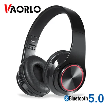 

B39 LED Colorful Breathing Lights Bluetooth 5.0 Headphone Portable Folding Wireless Headset Earphone With Mic FM Support TF Card