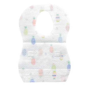 

15 Pack Waterproof Disposable Non-Woven Fabric Baby Saliva Towel Feeding Apron Paper Bib