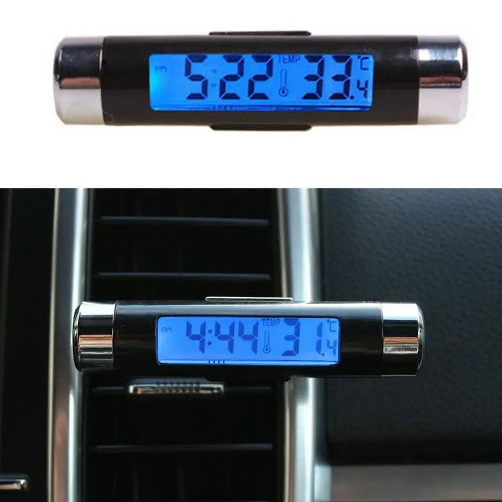 Car Air Outlet Thermometer Electronic Clock Time Led Digital Thermometer Plus Back Luminous Car Supplies Car Air Outlet Thermometer Electronic Clock Time Led Digital Thermometer Plus Back Luminous Car Supplies