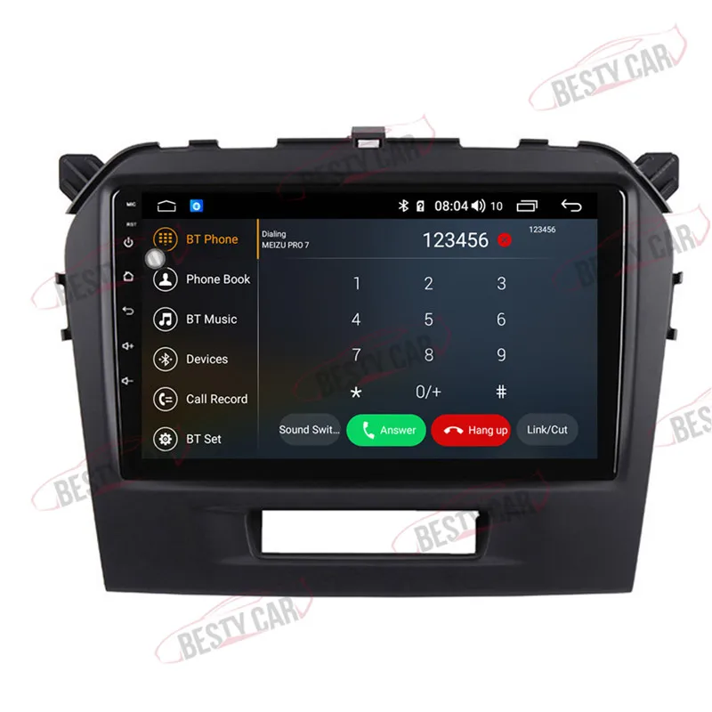 9 дюймов Android 9,0 Восьмиядерный сенсорный экран автомобильный стерео радио GPS для Suzuki Vitara мультимедийный плеер ips 2.5D DSP wifi CARPLAY с бесплатной картой резервная камера