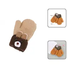

Popular Boys Girls Gloves Thickened Wear-resistant Newborn Cartoon Gloves Gloves Boys Girls Gloves 1 Pair