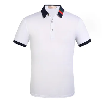 

2019 Brand Quality Cotton Polo Shirt Men Solid Slim Fit Short Sleeve Polos Men Fashion Embroidery Men's Polo XXXL