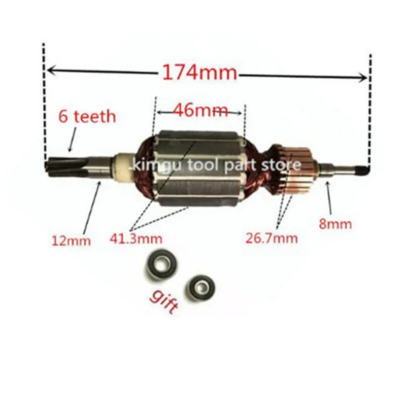 AC220V-230V ротор HR4001C якорь Замена для MAKITA 513633-7 HR4010C HR4011C HR4001CX анкерный мотор |