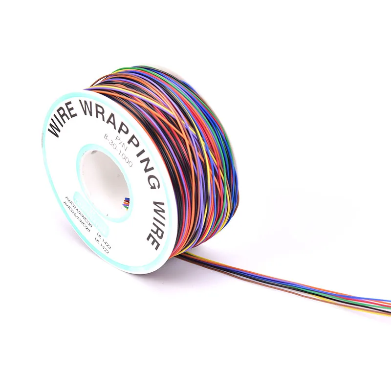 30AWG смешанный цвет прыгающий провод ЛУЖЕНАЯ МЕДЬ ПВХ изоляция одножильный провод Прямая поставка