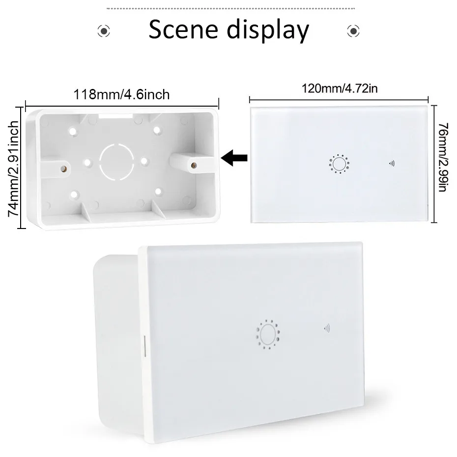 118 Type External Mounting Box 118mm*74mm*34mm Junction Box Surface Wall Switch Socket Dark For US Standard Switch switch box,wall socket box,electric distribution box