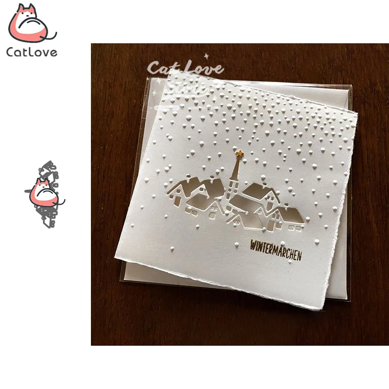 Village Country House Metal Cutting Dies Scrapbooking Stencil Die Cuts Card Making Decorative Craft Embossing New Dies For 2019