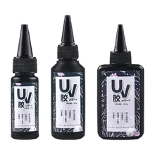 25/60/100g ultravioleta que cura a cola dura uv da resina da cola epoxy cura transparente do diodo emissor de luz para a jóia de diy que faz o revestimento da carcaça