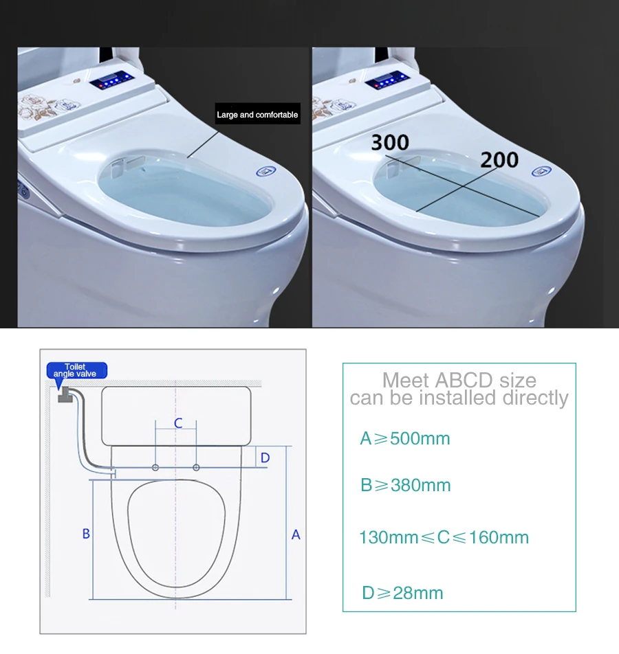 KOHEEL умное сиденье для унитаза светодиодный дисплей "умное" сиденье для унитаза электронное биде дистанционное управление Автоматическое спа Туалет умное сиденье для унитаза